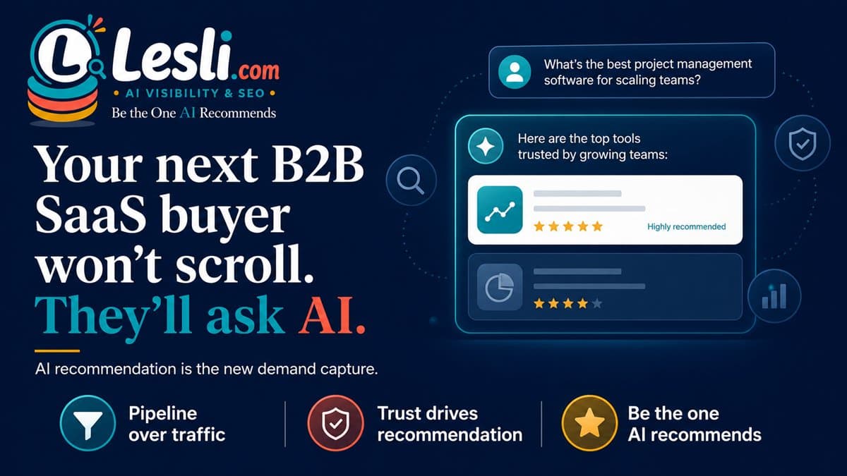 Your next B2B SaaS buyer won't scroll. They'll ask AI. AI recommendation is the new demand capture.